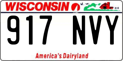 WI license plate 917NVY