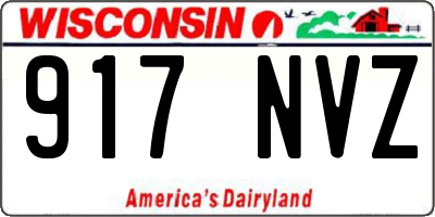 WI license plate 917NVZ