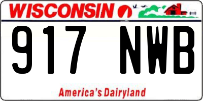 WI license plate 917NWB
