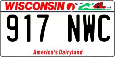 WI license plate 917NWC