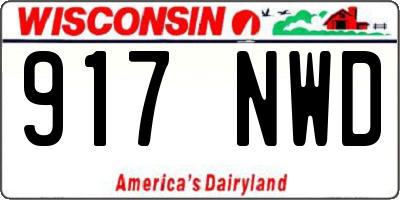 WI license plate 917NWD
