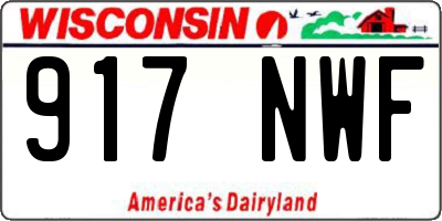 WI license plate 917NWF