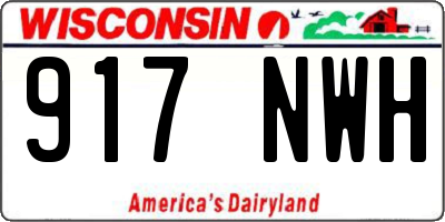 WI license plate 917NWH
