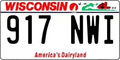 WI license plate 917NWI