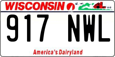 WI license plate 917NWL