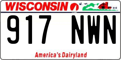 WI license plate 917NWN