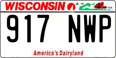 WI license plate 917NWP
