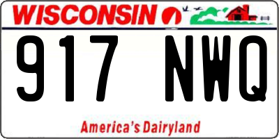 WI license plate 917NWQ