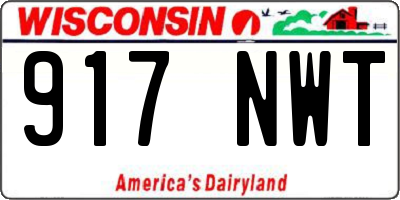WI license plate 917NWT