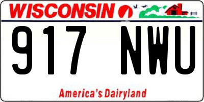 WI license plate 917NWU