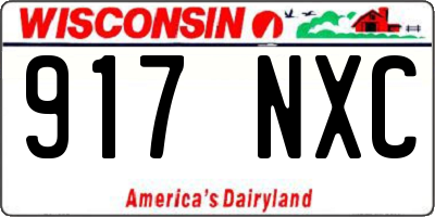WI license plate 917NXC