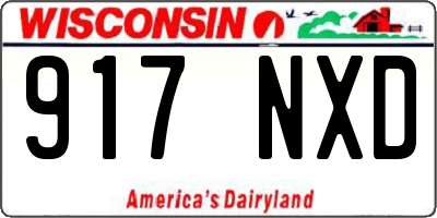 WI license plate 917NXD