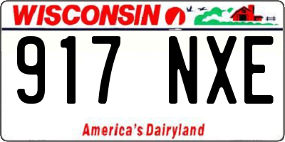 WI license plate 917NXE