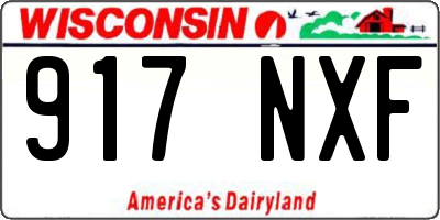 WI license plate 917NXF