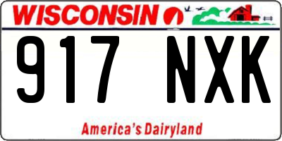 WI license plate 917NXK