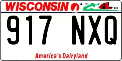 WI license plate 917NXQ