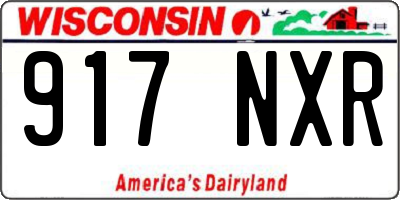 WI license plate 917NXR