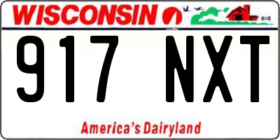 WI license plate 917NXT
