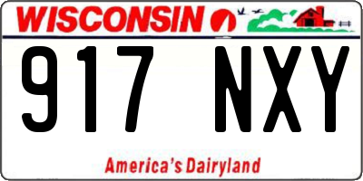 WI license plate 917NXY