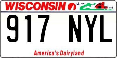 WI license plate 917NYL