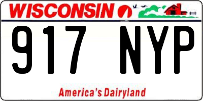 WI license plate 917NYP