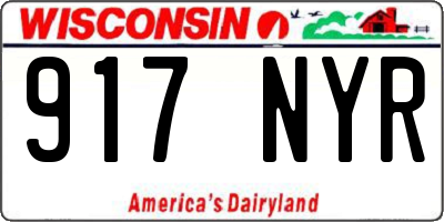 WI license plate 917NYR