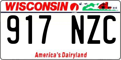 WI license plate 917NZC