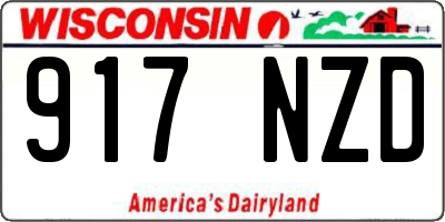 WI license plate 917NZD