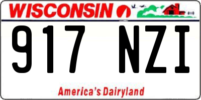 WI license plate 917NZI