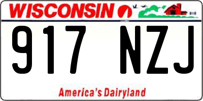 WI license plate 917NZJ