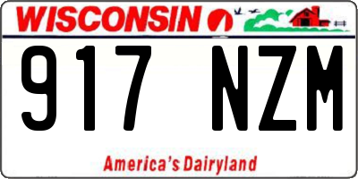 WI license plate 917NZM