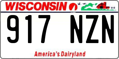 WI license plate 917NZN