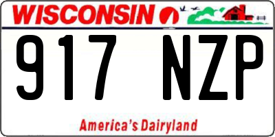 WI license plate 917NZP