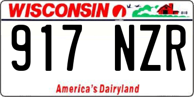 WI license plate 917NZR