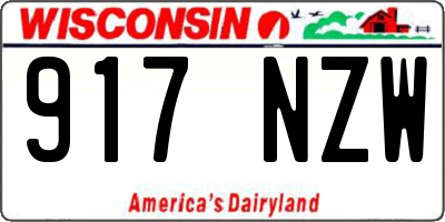 WI license plate 917NZW