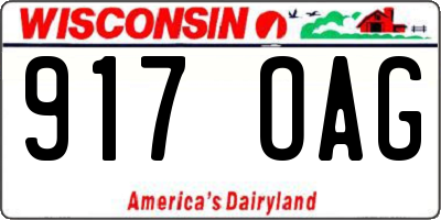 WI license plate 917OAG