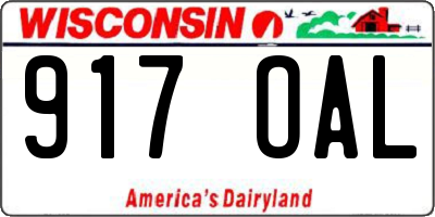 WI license plate 917OAL