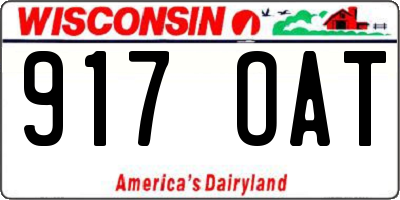 WI license plate 917OAT
