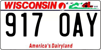 WI license plate 917OAY