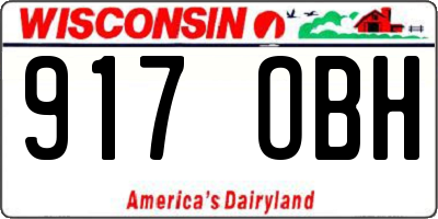 WI license plate 917OBH