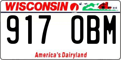 WI license plate 917OBM