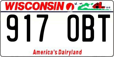 WI license plate 917OBT