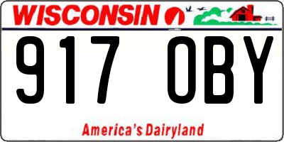 WI license plate 917OBY