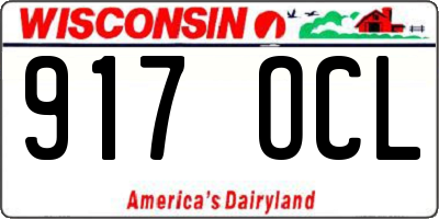 WI license plate 917OCL