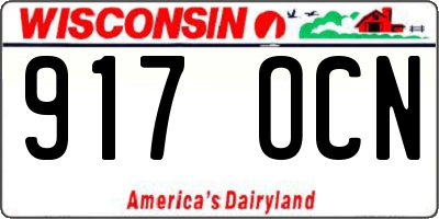 WI license plate 917OCN