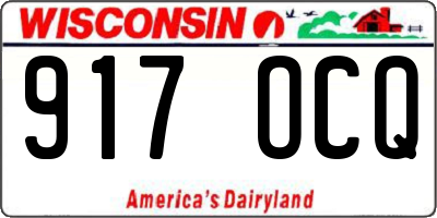 WI license plate 917OCQ