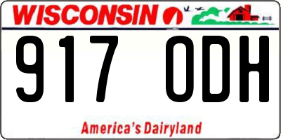 WI license plate 917ODH