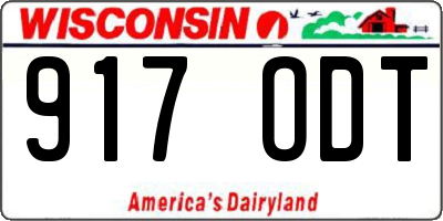 WI license plate 917ODT