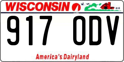 WI license plate 917ODV