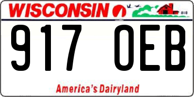 WI license plate 917OEB